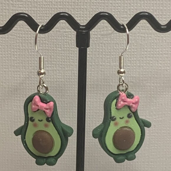 Avocado Earring, Funny Food Earring, Gift Idea, Cooking Earring, Chef Earring, - Picture 3 of 5